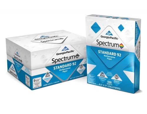 Gp spectrum® standard 92 multipurpose paper, 8.5 x 11 inches, 3-ream (1500 s... for sale