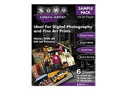 Soho ink-jet paper sampler pack 8.5x11&#034; for sale