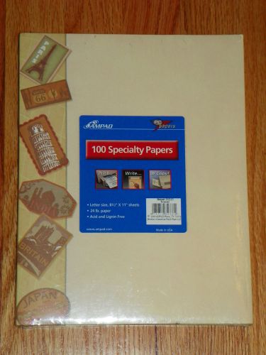 AMPAD SPECIALITY PAPERS - TRAVEL - 100 SHEETS 24 LB for Custom Printing Printer