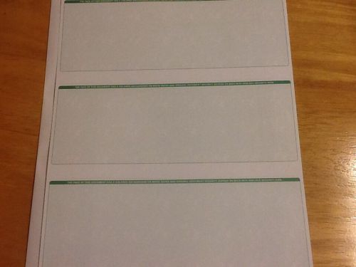 Blank computer check paper