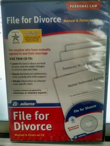 Adams File for Divorce on CD - ABFALC601