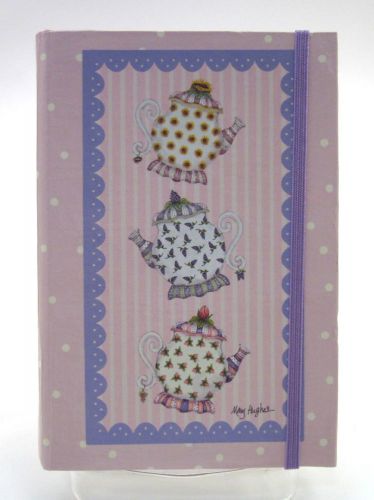 MARY&#039;S MOMENTS POCKET SIZE NOTEPAD &amp; PENCIL ~ TEAPOTS in PINK ~ NEW