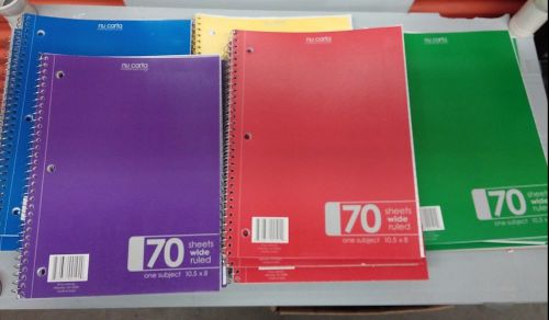 Lot of 21 Spiral 1 Subject Notebooks 70 Sheets Wide Ruled 10.5&#034; x 8&#034;