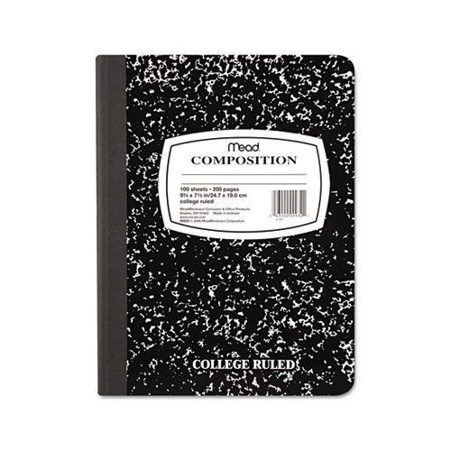 Mead Wireless Composition Book, College Rule, 9-3/4 x 7-1/2, White, 100 Sheets