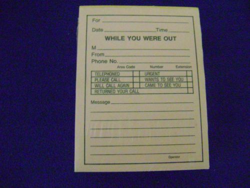 One Dozen &#034;While You Were Out&#034; Pink Message Pads 50 sheets/Pad