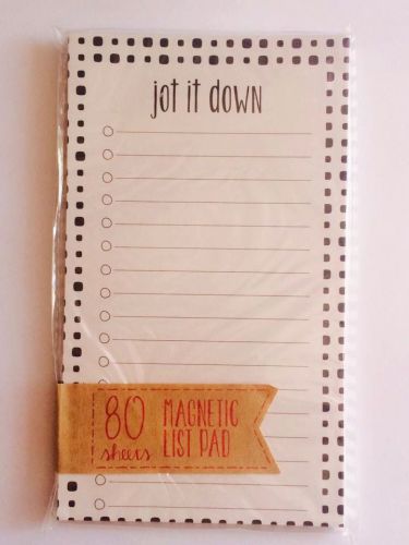 Matching Black and White Stationary List Pad and Sticky Notes Set