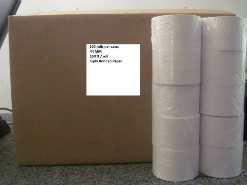 Cash register paper 44mm, 100 rolls/case for sale