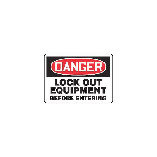 Danger Security Sign, 7 x 10In, ENG, Text MLKT106VS