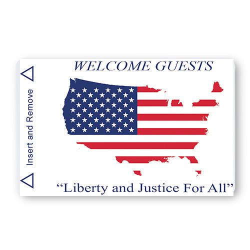 American Flag Generic Hotel Keycards - Case of 5000