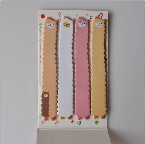 Cute animals long sticky notes marker - 20 sheets x 4 designs - cartoon sheep for sale