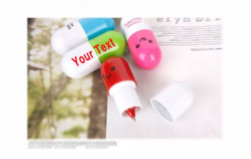 Your Own Cute Vitamin Capsule Ball Point pen 100PCs Pill Gift Memorial Mix Color