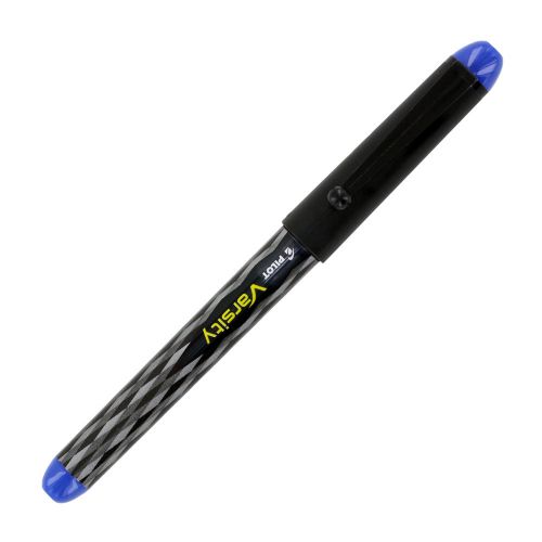 Pilot Varsity Disposable Fountain Pen Med Point, Black Barrel/Blue Ink, 3 Each