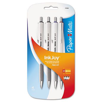 InkJoy 700RT Ballpoint Pen, 1.0 mm, Assorted Ink Colors, 4/Pk