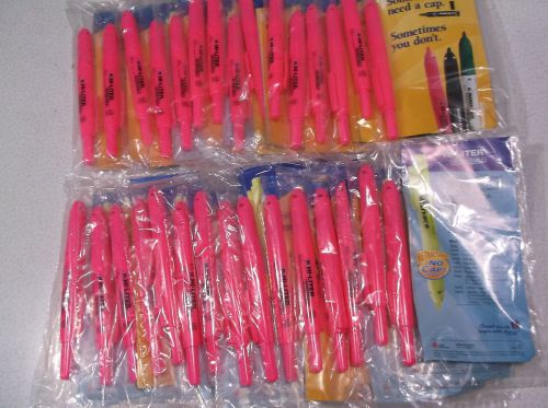 NEW LOT OF 30 AVERY HI-LITER RETRACTABLE PINK MARKERS 59497 FREE SHIPPING