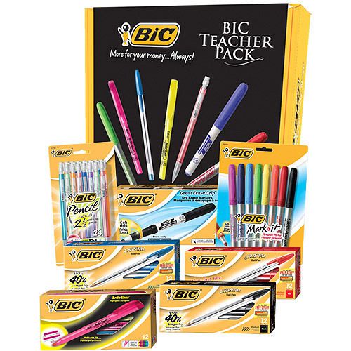BIC 87pc Teacher COMBO Pens Pencils Dry Erase/Permanent Markers Highlighter MORE