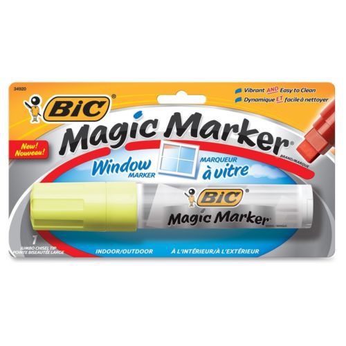 Bic jumbo window marker - chisel marker point style - fluorescent (mwxp11yw) for sale
