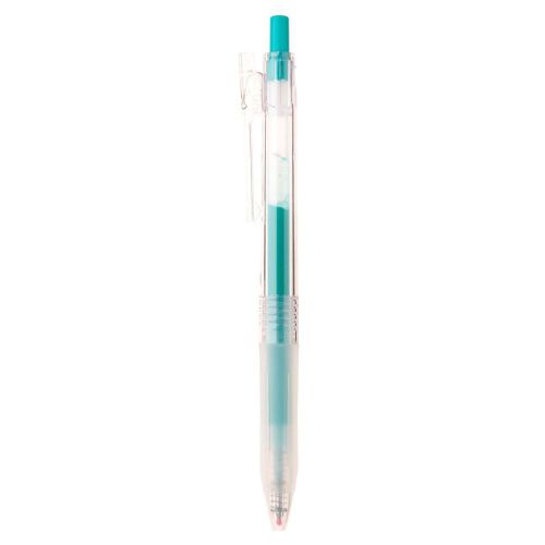 MUJI MoMA Gel ballpoint pen knock type 0.5 PALE BLUE-GREEN from Japan New