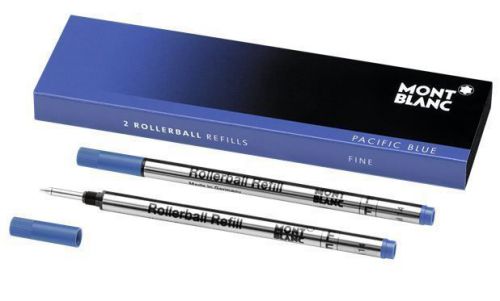 2 Montblanc Rollerball Refills, Blue, Fine 105163