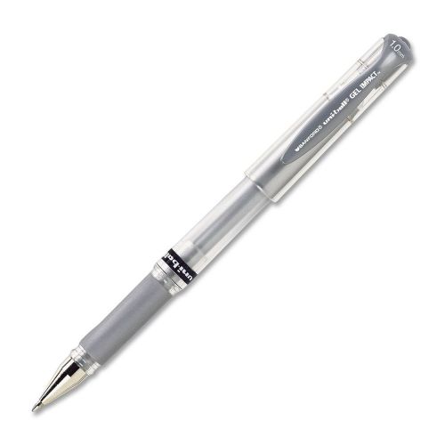 Uni-ball Gel Impact Metallic Silver Gel Pen 1.0mm Point 60758
