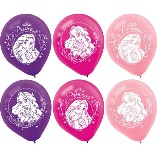 Amscan Disney Tangled Rapunzel Helium Quality Latex 12 In Balloons 6/pkg 115073