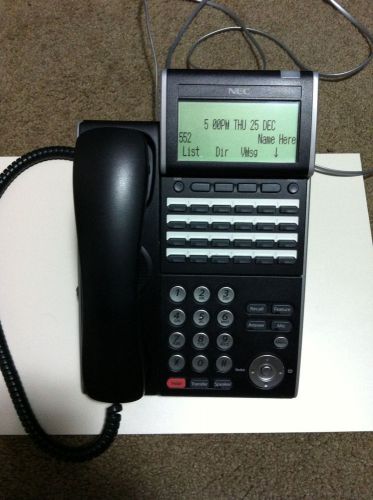 24 Button Phone NEC DT300 Series,  DTL-24D-1(BK)TEL, Model DLV(XD)Z-Y(BK)