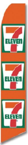 SEVEN 7 ELEVEN 11 ORANGE BUSINESS SWOOPER TALL BOW FEATHER FLAG BANNER JNF