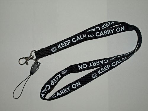 Keep Calm and Carry On Neck Lanyard