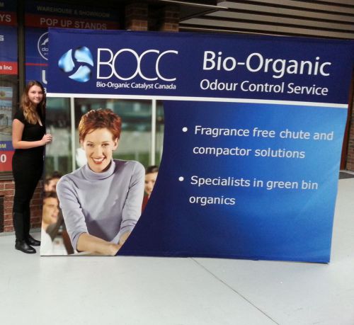 10&#039; Wide Pop-Up Display Portable Stand + Stretch Fabric Dye-Sub Printed Graphics