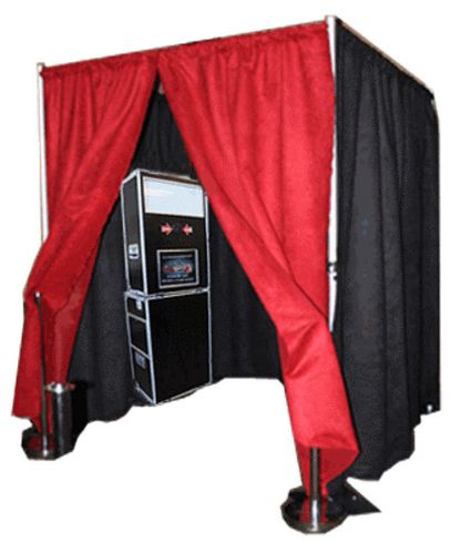 Photo booth enclosure - portable booth draping kit for photo booths for sale