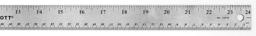 New westcott stainless steel office ruler with non slip cork base, 24&#034; for sale