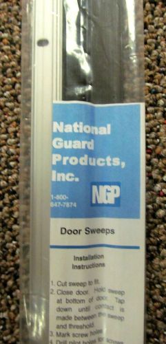 National guard brush door sweeps for steel/fire doors 36&#034; long, black 672dkb~nip for sale