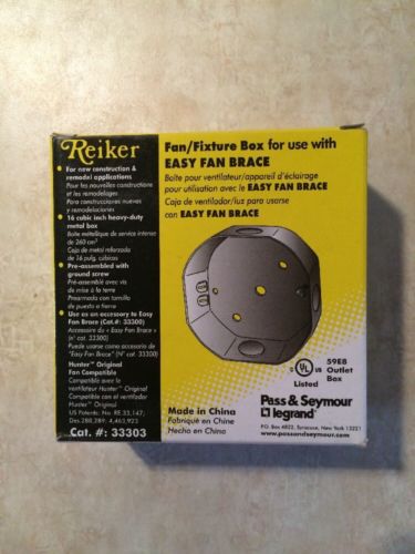 Reiker Fan/Fixture Box For Use With Easy Fan Base