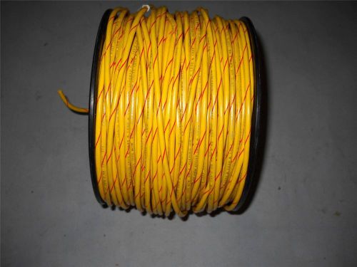 12 AWG YELLOW WITH RED STRIPE   MTW COPPER WIRE STRANDED 400 FEET
