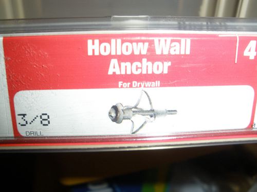 Hillman 1/4&#034; s short l long and xl extra long hollow wall anchors (64) pcs. for sale
