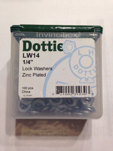 Dottie  Lock Washers 1/4 inch LW14 Zinc Plated Brand New 1,400 pieces