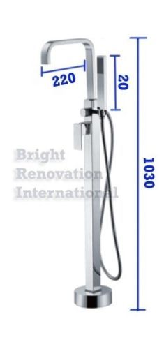 Bathroom square arch cooby wide freestanding bath spout/mixer &amp; hand held shower for sale