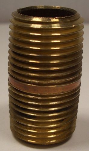 1/2 in. X 1 1/2 in. THREADED SHORT BRASS NIPPLE FOR HOT &amp; COLD WATER USE