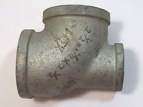Grinnell 2-1/2&#034; x 1-1/2&#034; x 2-1/2&#034; Pipe Fitting Malleable Iron Galvanized Tee NOS