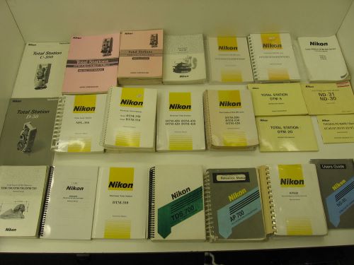 NIKON OWNER&#039;S MANUALS FOR TOTAL STATION, GPS, ROBOTIC SURVEYING &amp; CONSTRUCTIION