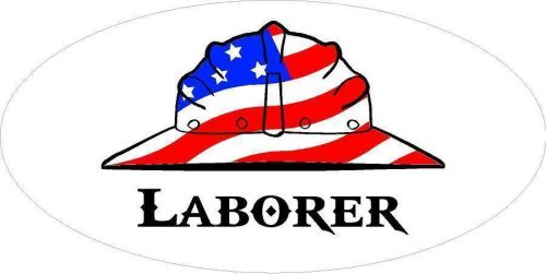 3 - Laborer US Flag Hard Hat Hand Union Oilfield Toolbox Helmet Sticker H274