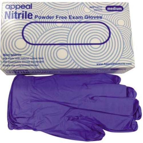 Appeal gloves nitrile medium 100/box 157171 appeal gloves 157171 076335171340 for sale