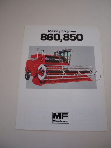 Massey-Ferguson MF 860/850 Combine Harvester Color Brochure Spec Sheet MINT &#039;83