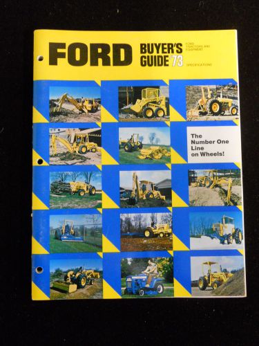 Vintage 1973 Ford Tractor &amp; Implement Buyers Guide Dealer Sales Brochure