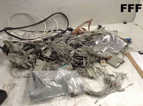 Grab Box of Miscellaneous HP Cables, Power Cords &amp; Connectors
