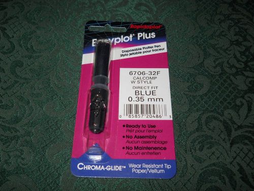 Blue 0.35mm Plotter pen Koh-I-Noor 6706-32F W Style Vellum/Paper Calcomp