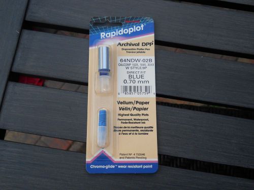 Blue 0.70mm Plotter pen Koh-I-Noor 64NDW-02B W Style Vellum/Paper Calcomp