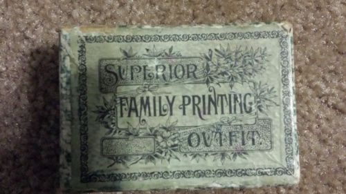 Vintage Superior family printing outfit stamp