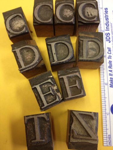 Vintage letterpress wood blocks, Assorted letters