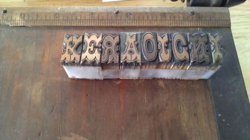 Letterpress Printing Printers Blocks Lot of 9 Letters cool old timey font
