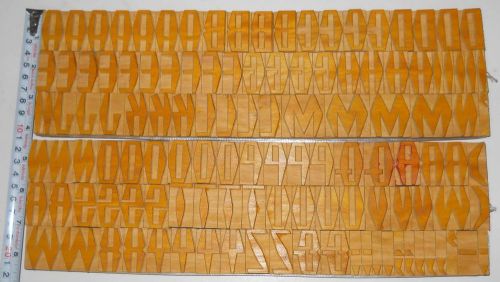 122 piece vintage letterpress wood wooden type printing blocks 35mm for sale